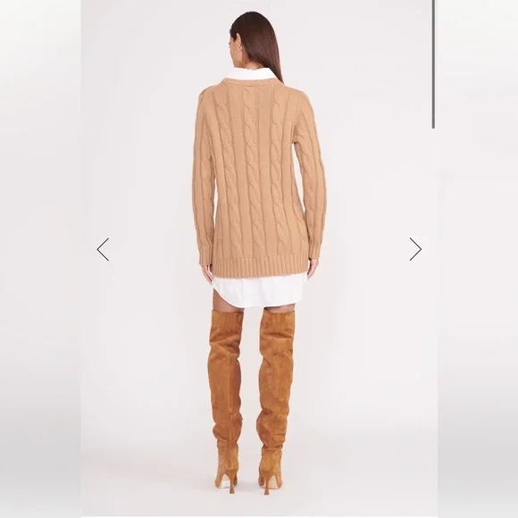 STAUD ALDRIN DRESS CAMEL WHITE - Picture 2 of 6